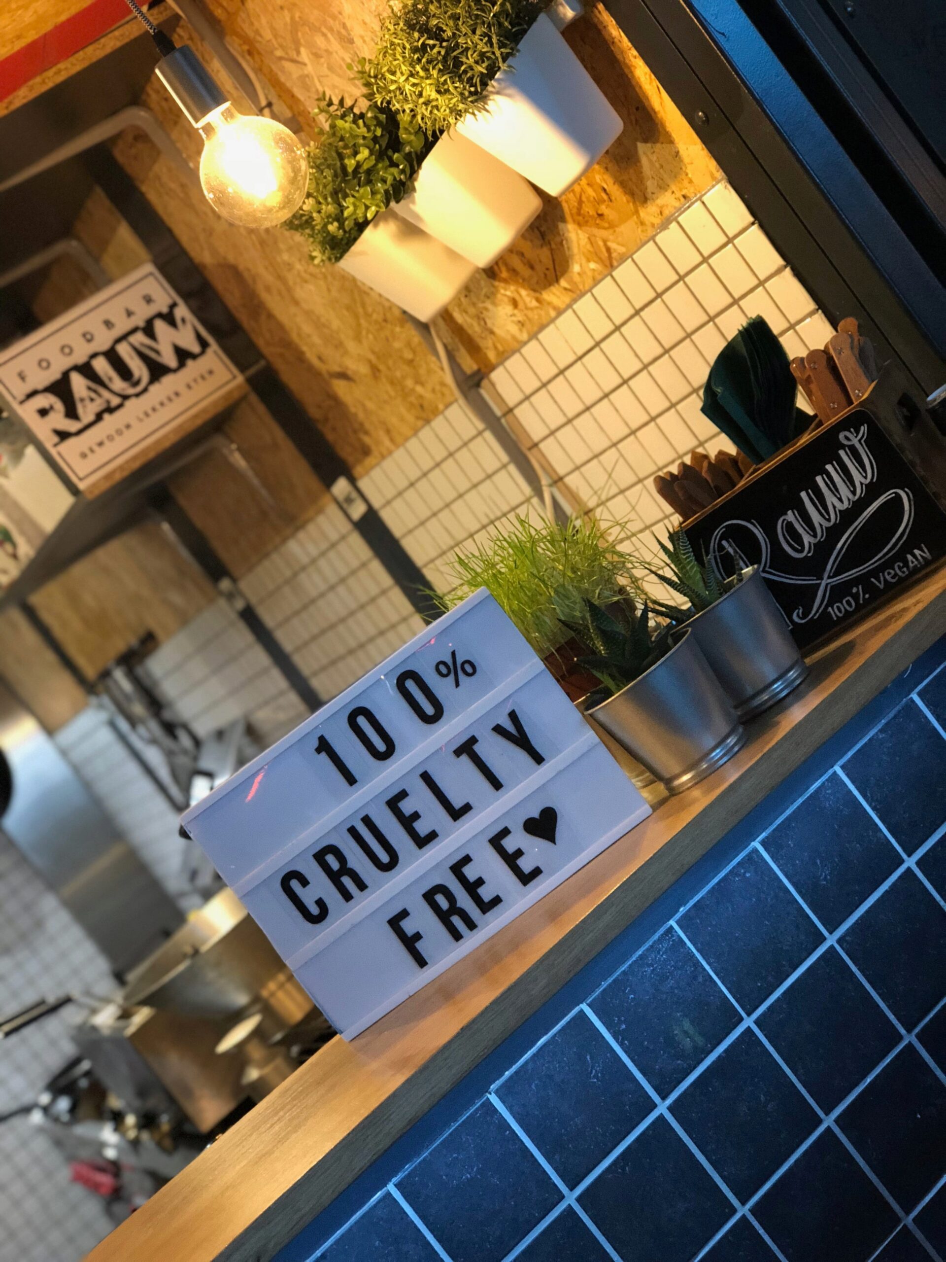 Rauw, cruelty free eten